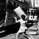 Students throw car seats back into a street car during a demonstration in Havana, Cuba, Feb. 10, 1948. The demonstrators were sympathizing with Guantanamo, Cuba students who are on a hunger strike for a new school building.
